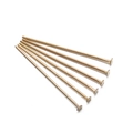 Golden flat head pins for DIY jewelry making and beading connector accessories - KC Gold