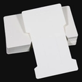 Bulk white cardboard display cards for hair ties and jewelry with hanging holes - 50 Pieces/Pack (11.5x6.6cm) / White
