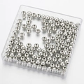 Ronde zilveren metalen kralen in doosje voor DIY armband sieraden maken projecten - 12mm (30 Stuks/Verpakking) / Wit K/Zilver
