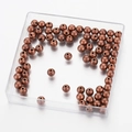 Ronde CCB-kralen met gat in vintage koperen afwerking voor DIY-sieraden maken - Antiek Rood Koper