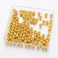 Gouden CCB ronde kralen voor doe-het-zelf sieraden maken in een transparante doos - Goud