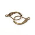 Antique bronze lever-back earring hooks with closed loop for DIY jewelry making - 10x15mm (Pack of 50) / Antique Bronze