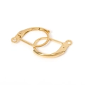 Golden lever back earring hooks with hanging loops for DIY jewelry making - 10x15mm (Pack of 50) / Gold
