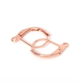 Elegant rose gold leverback earring hooks for DIY jewelry making in polished finish - 10x15mm (Pack of 50) / Rose Gold