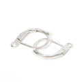 Pair of polished silver lever-back earring hooks with loop for DIY jewelry making - 10x15mm (Pack of 50) / White K/Silver