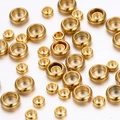 Polierten vergoldeten Edelstahl-Abstandshalterperlen in verschiedenen Größen für DIY - 2mmx2mm (1mm Loch) / Gold