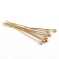 Golden brass ball head pins for jewelry making and manual DIY beading crafts - 30mm (200 Pieces/Pack) / Bronze
