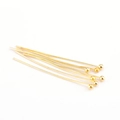 Golden ball head pins for jewelry making, straight metal pins for DIY beadwork - 30mm (200 Pieces/Pack) / Gold