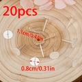 20 Stück S925 Sterling Silber DIY Ohrstecker mit 0,8cm Platte und 1,1cm Stiftlänge - 20er Set / Silberner Ohrstecker (8mm)