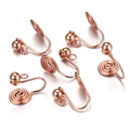 Convertitori per orecchini a clip a spirale in oro rosa per gioielli fai-da-te senza buco - Oro rosa