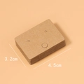 Cartellini per orecchini in carta kraft marrone di forma rettangolare 4,5x3,2 cm - 50 Fogli/Pacco/22g / Cachi Quadrato