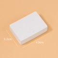 50 pezzi di cartoncini bianchi rettangolari per esposizione gioielli e orecchini 4,5x3,2cm - 50 Fogli/Pacco/22g / Quadrato Bianco
