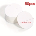 50 stuks ronde witte oorbellen displaykaarten met voorgeperforeerde gaatjes 4 cm - 50 Vellen/Pak/22g / Wit Rond