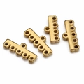 Connecteur doré 5 trous multi-rangs en acier inoxydable pour colliers DIY - 5 Trous / Or