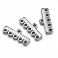Connecteur de fermoir multi-rangs à cinq trous en acier inoxydable pour bijoux DIY - 5 Emplacements / Acier