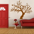 Vinilo decorativo de árbol marrón oscuro con silueta de pájaro para salón hogar - 56*90CM / Marrón