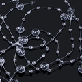 Transparent ABS beaded chain for DIY jewelry making and wedding decoration on black surface - 10 Meters/Bag / Clear