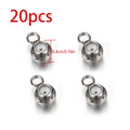 20pcs 4mm stainless steel positioning beads with silicone for DIY jewelry making - Steel