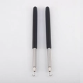 Dual pack of retractable black and silver metal bracelet helper tools with curved hooks - Black