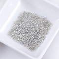 Perline di vetro bianco perlato da 2mm per la creazione di gioielli fai-da-te - 10g/Confezione / Grigio Chiaro (N. 4)