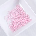 2mm hellrosa Glasperlen in weißer Schale für DIY-Schmuck und Armbandherstellung - Cremiges Rosa (Nr. 8)