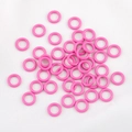 DIY jewelry 9mm alloy jump rings in bright pink finish for seamless ring accessories - Rose Red