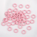 Bulk 9mm pink alloy jump rings for DIY jewelry and bag hardware accessories - Pink