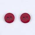 Bottone classico rotondo in resina rosso scuro a due fori per cappotti e cucito fai-da-te - Rosso Scuro