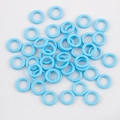 Sky blue 9mm alloy jump rings and seamless metal loops for DIY jewelry making accessories - Blue