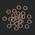 Pink silicone O-rings 9mm alloy jump rings for DIY jewelry and keychain accessories - Tan