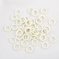 DIY jewelry 9mm cream white alloy jump rings for keychains and accessory making - White