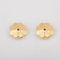 CCB plastic eight-petal flower spacers in golden finish for jewelry DIY - 11mm / 782 Gold