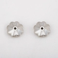 Silver flower-shaped CCB plastic spacer beads with eight petals for DIY jewelry making - 11mm / 782 Steel Color