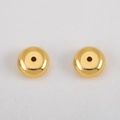 Flache runde CCB-Abstandshalter-Perlen in poliertem Gold für DIY-Schmuckherstellung - 12.6mm / Gold