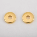 Platte ronde gouden CCB-tussenkralen 10x4mm gepolijst voor DIY-sieraden maken - 14,8 mm / Goud