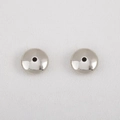 Paar verzilverde CCB afstandskralen voor DIY sieraden maken in maat 10x4mm - 10mm / Staalkleur
