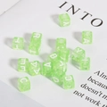 6mm translucent green acrylic alphabet cube beads for DIY jewelry and crafts - 50 Pcs Per Pack / Green