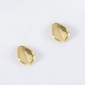 Golden CCB plastic wave drop pendants for DIY earring jewelry making with glossy finish - 7.8x11mm / Gold