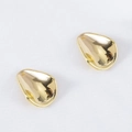 Golden wave-shaped irregular waterdrop pendants for luxury DIY earring jewelry designs - 12.5x17mm / Gold