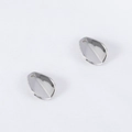Polished silver CCB wavy teardrop pendants for DIY earrings with high metallic luster - 7.8x11mm / Steel