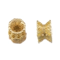 Hohl vergoldete Taille Zwischenperlen für DIY Schmuck Armband und Halsketten Herstellung - 14K-Gold / 5x6mm