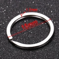 Flat 15mm silver iron key ring with 1.2mm wire thickness for DIY craft keychains - 1.2x15mm / Silver
