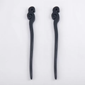 Minimalist black wooden hair stick set with elegant classical cloud patterns for women - Fuxiao Style / 17.5cm / 1 Piece/Pack