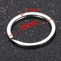 Polished silver flat metal key ring variant with 40mm outer diameter and 2.5mm thickness - Flat Ring / 2.0x32mm