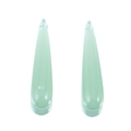 Pair of mint green translucent long teardrop acrylic resin charms for DIY jewelry making - 2 Pieces/Pack (35x7mm) / Green