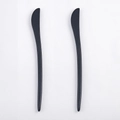 Pair of minimalist black wooden hair sticks with sleek curved design for women - Fish Style / 17.5cm / 1 Piece/Pack