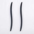 Set of two minimalist black S-shaped wooden hair sticks for elegant updo styling - Qingwan Style / 17.5cm / 1 Piece/Pack