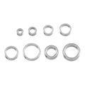 Silver 304 stainless steel twisted jump rings in various sizes for DIY jewelry making - Smooth Style / 1.5x10mm / Steel