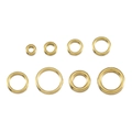 Set of 8 twisted gold-plated 304 stainless steel jump rings for DIY jewelry making - Smooth Style / 1.5x10mm / Gold