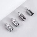 304 stainless steel rope clamps in gun black finish for DIY bracelet jewelry making - 2.5mm (30 Pieces/Pack) / Steel